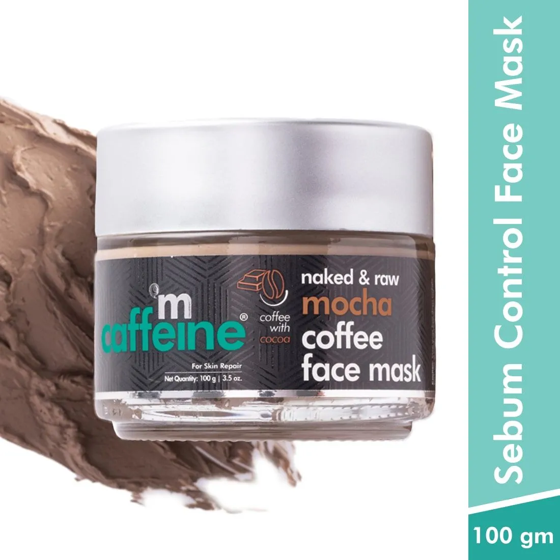 MCaffeine Skin Repair Mocha Coffee Face Mask - Sebum Control Face Pack with Cocoa & Bentonite Clay