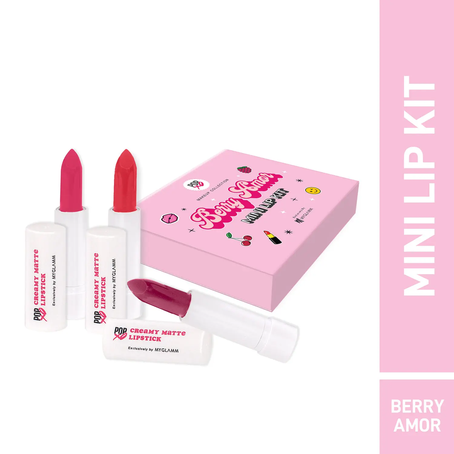 Myglamm Popxo Makeup - Mini Lip Kit-Berry Amor-7.5 g