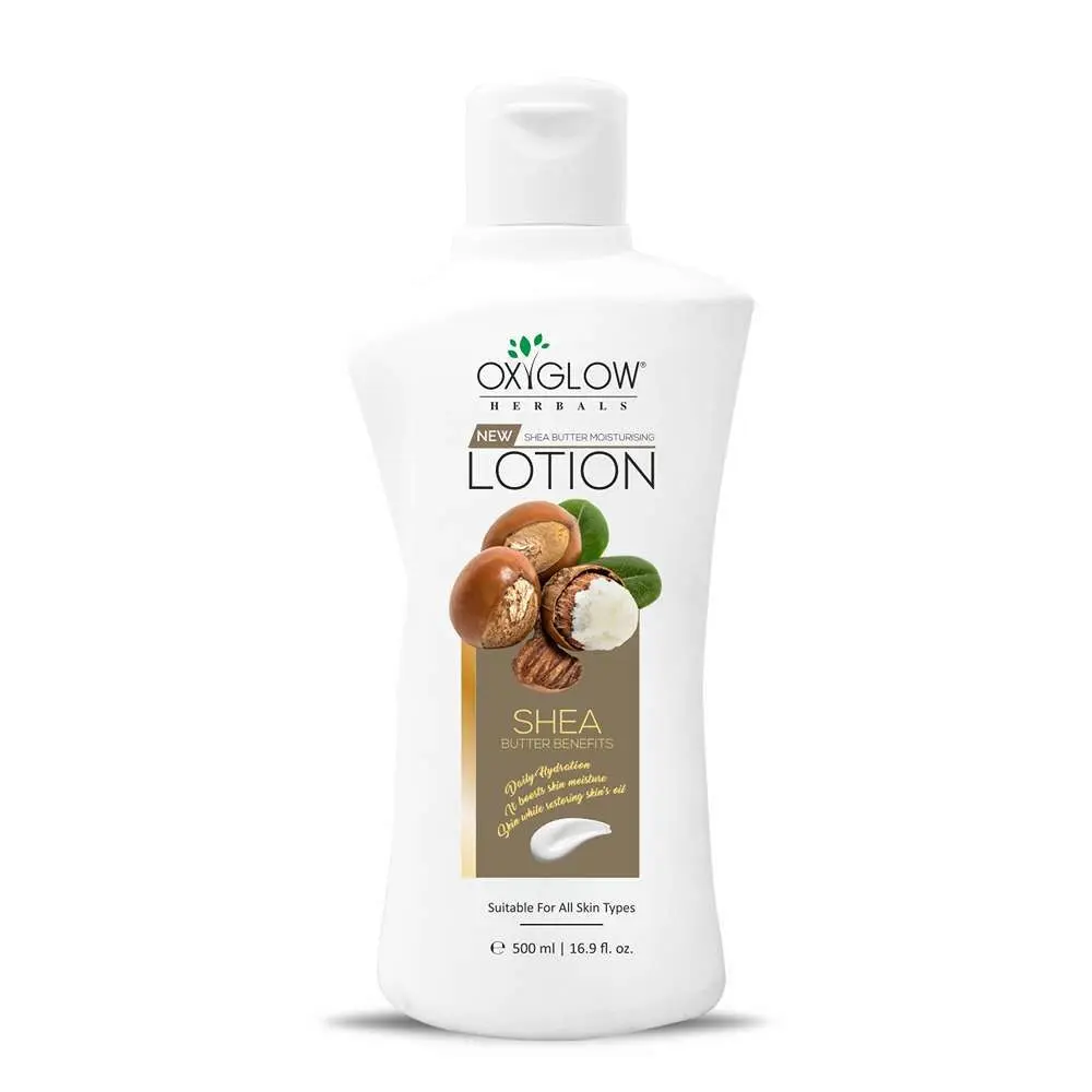 OxyGlow Herbals Shea Butter Lotion For Intense Moisturising| Non Greasy & Highly Moisturizing| Soft & Smooth Skin-500ml