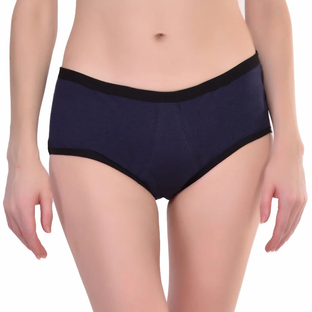 Fabpad Reusable Leak Proof Period Panty Without Pads Cups & Tampons - Navy - 2XL