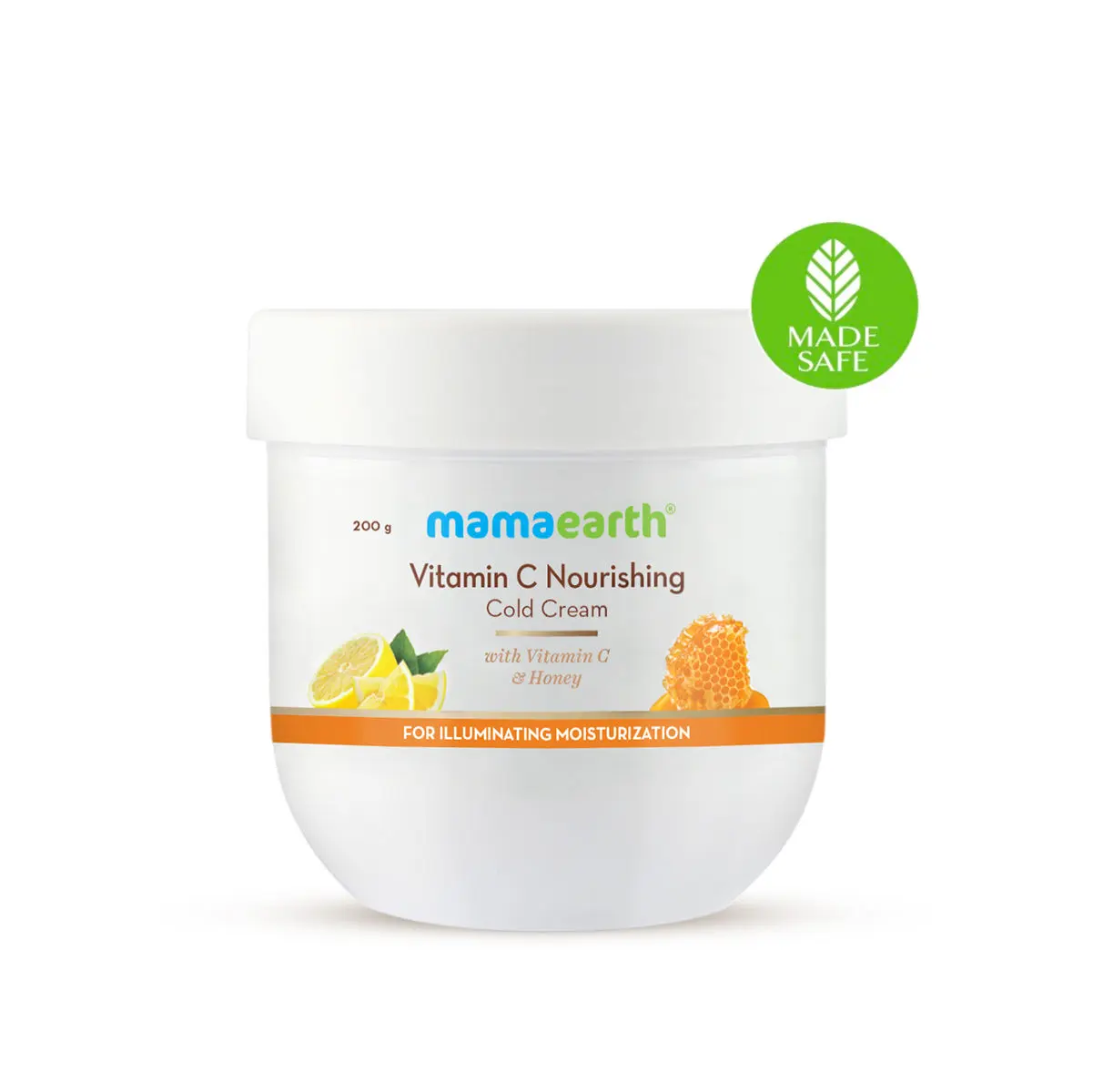 Mamaearth Vitamin C Nourishing Cold Cream for Face & Body with Vitamin C & Honey for Illuminating Moisturization (200 g)