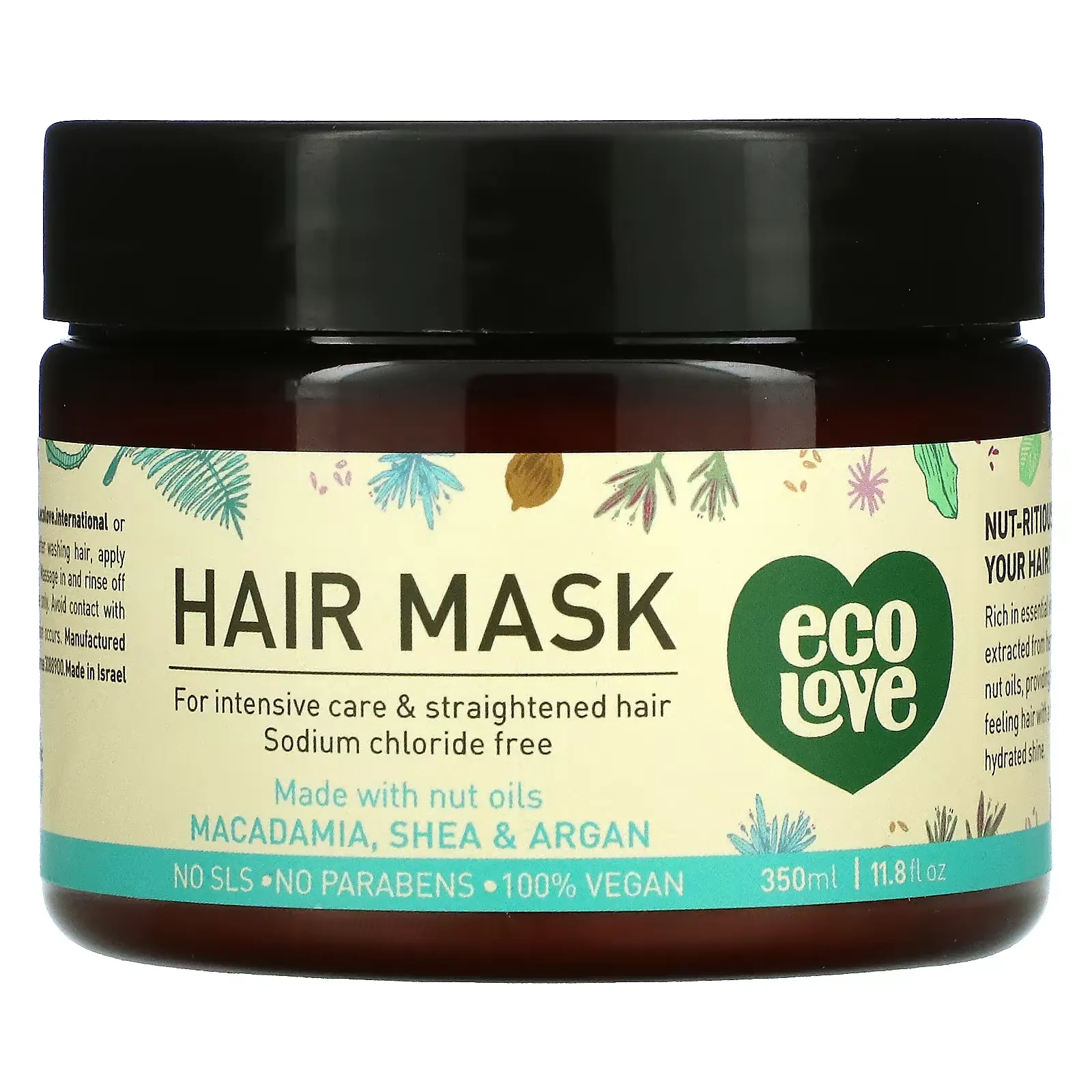 Hair Mask, Macadamia, Shea & Argan, 11.8 fl oz (350 ml)