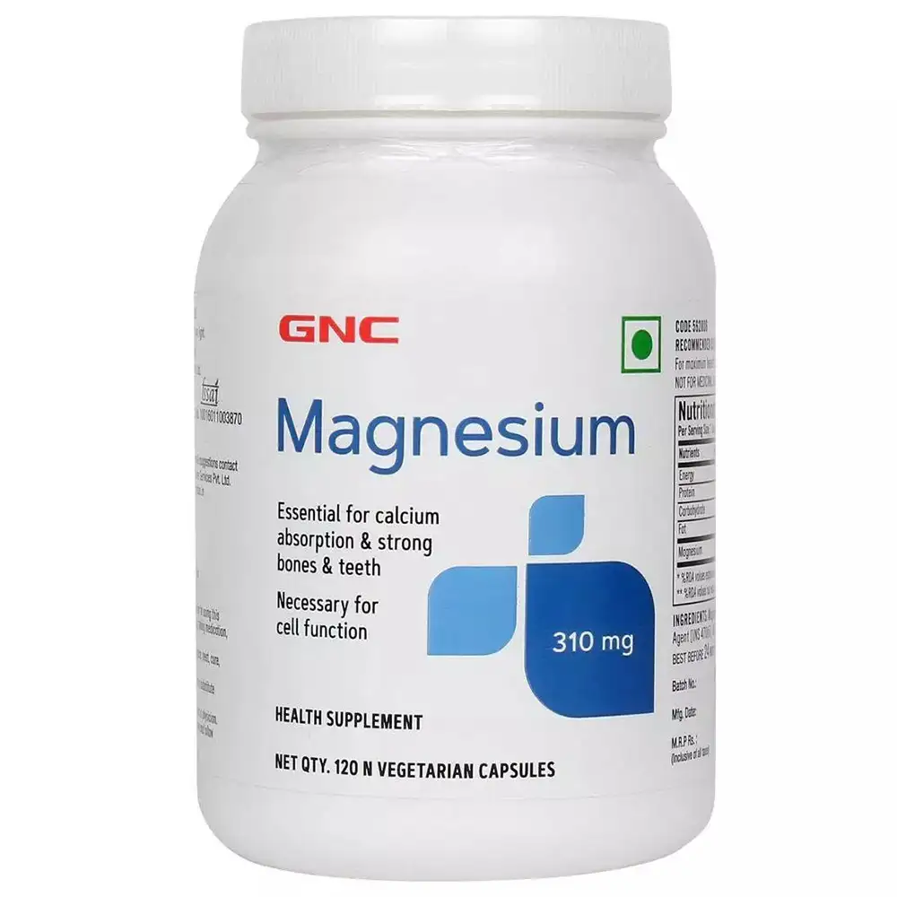 GNC Magnesium 310 mg,  Unflavoured  120 capsules