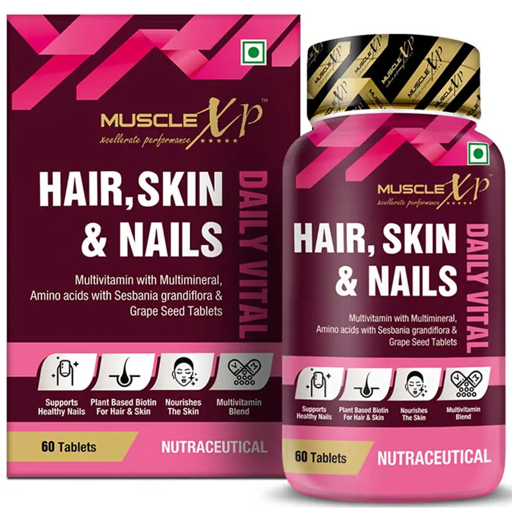 MuscleXP Hair, Skin & Nails MultiVitamin,  60 tablet(s)  Unflavoured