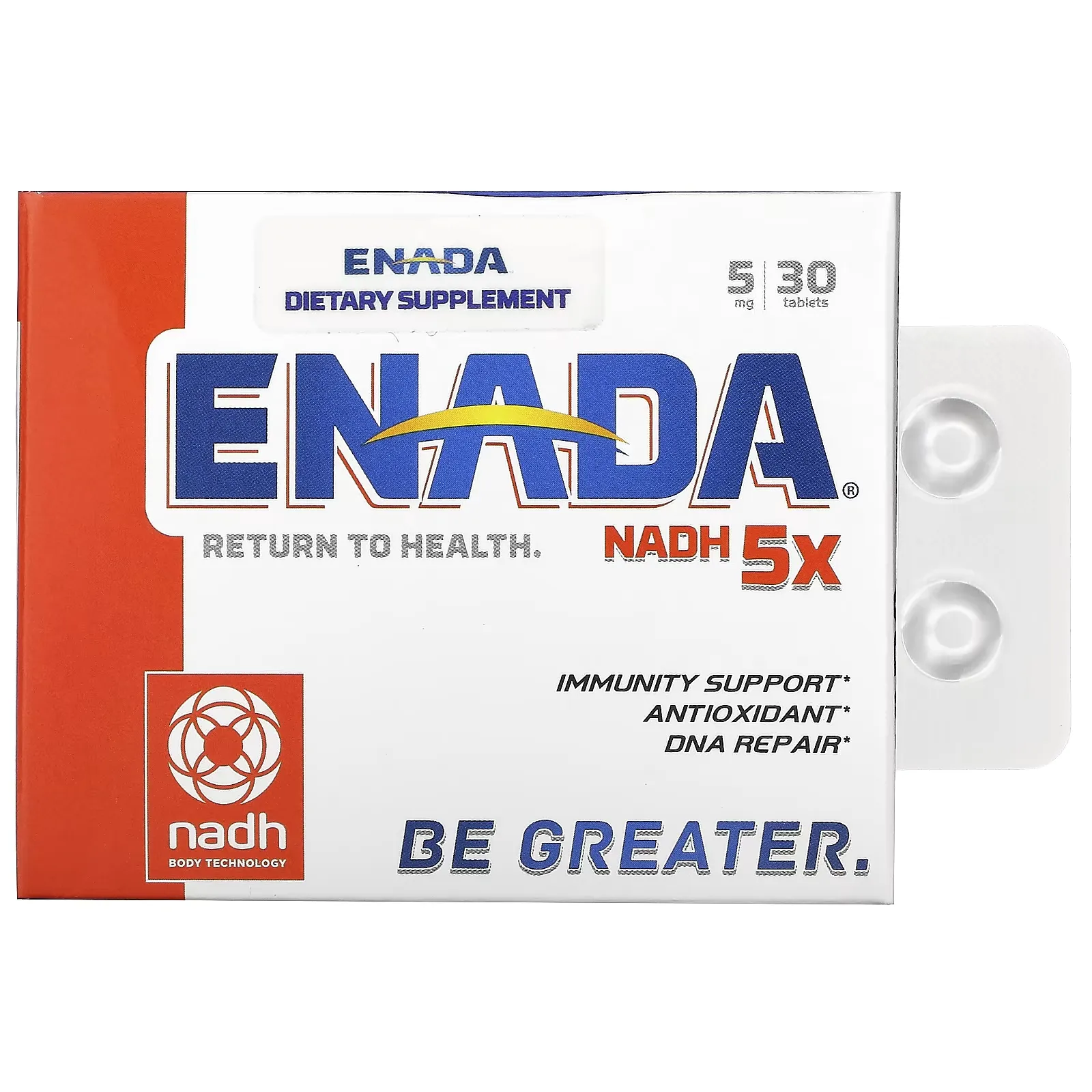 NADH 5x, 5 mg, 30 Tablets