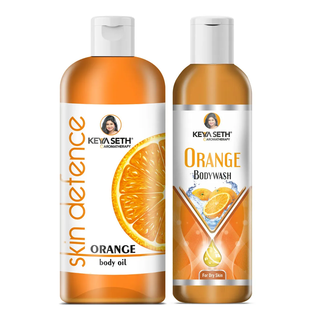 Keya Seth Aromatherapy Bath Care Combo With Orange Body Wash 200ml + Orange Body Oil