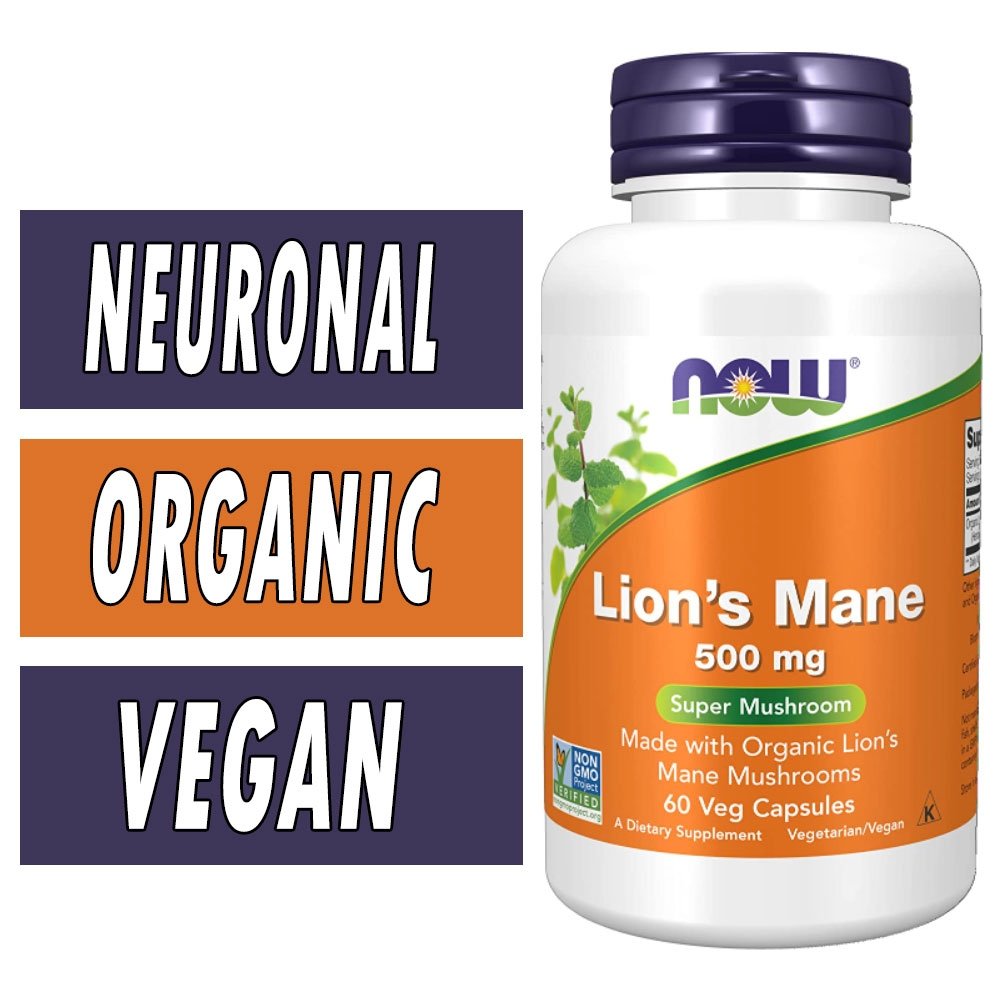 NOW Lion's Mane - 500 mg - 60 Veg Capsules