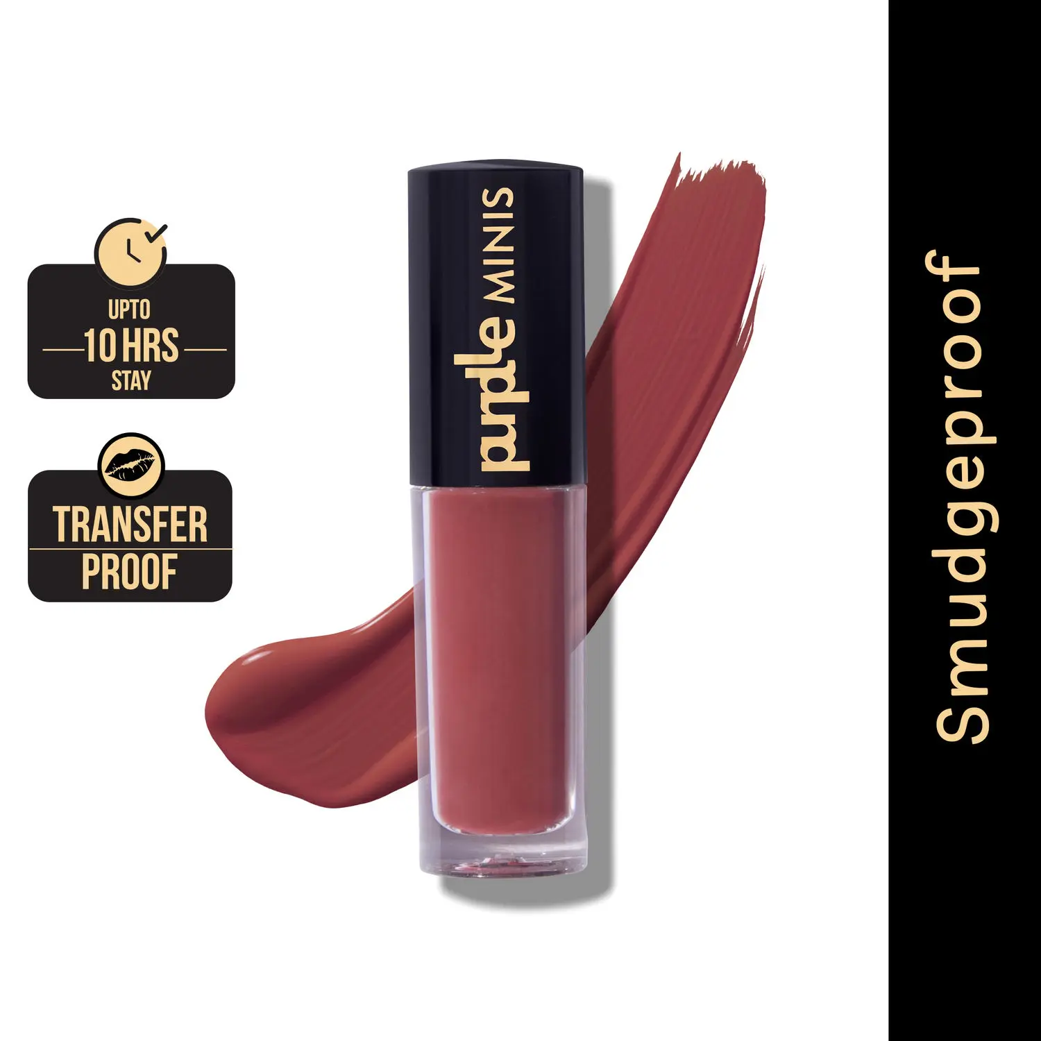 Purplle Ultra HD Matte Mini Liquid Lipstick, Maroon - My First Prank Call 19 | Highly Pigmented | Non-drying | Long Lasting | Easy Application | Water Resistant | Transferproof | Smudgeproof (1.6 ml)