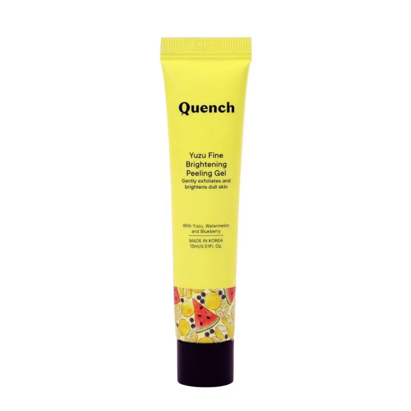 Quench Yuzu Fine Brightening Peeling Gel Gently Exfoliates And Brightens Dull Skin, Mini,