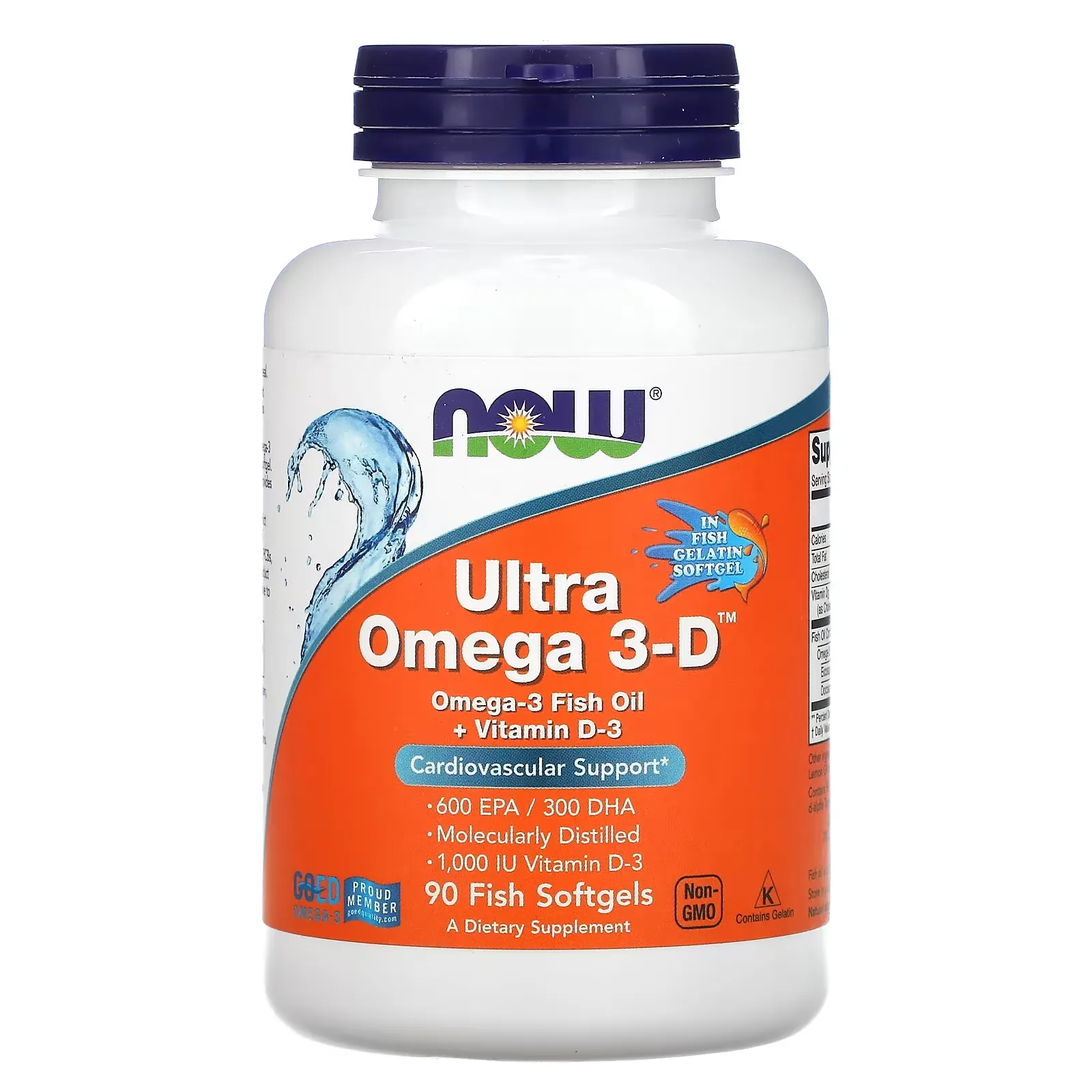 Ultra Omega 3-D, 600 EPA / 300 DHA, 90 Fish Softgels