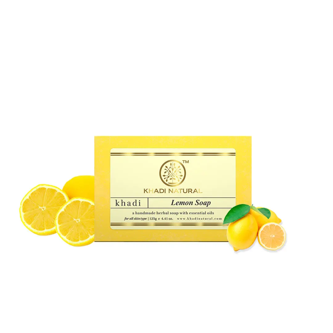 Khadi Natural Lemon Handmade Soap - (125gm)