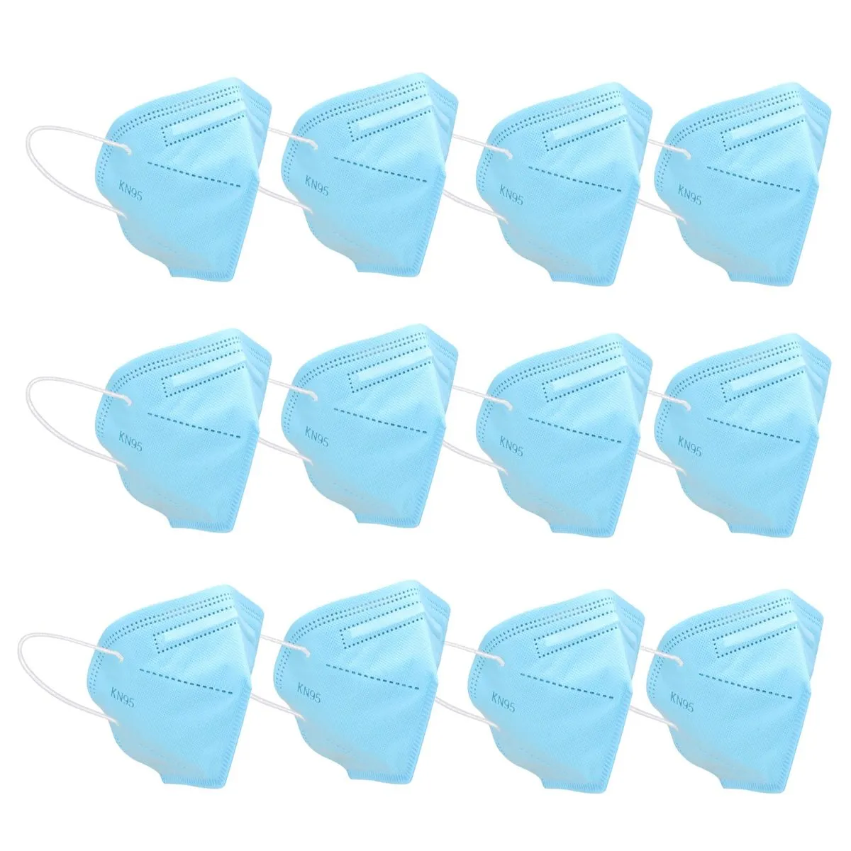 OOMPH Pack Of 12 Kn95/n95 Anti-pollution Reusable 5-layer Mask (blue )