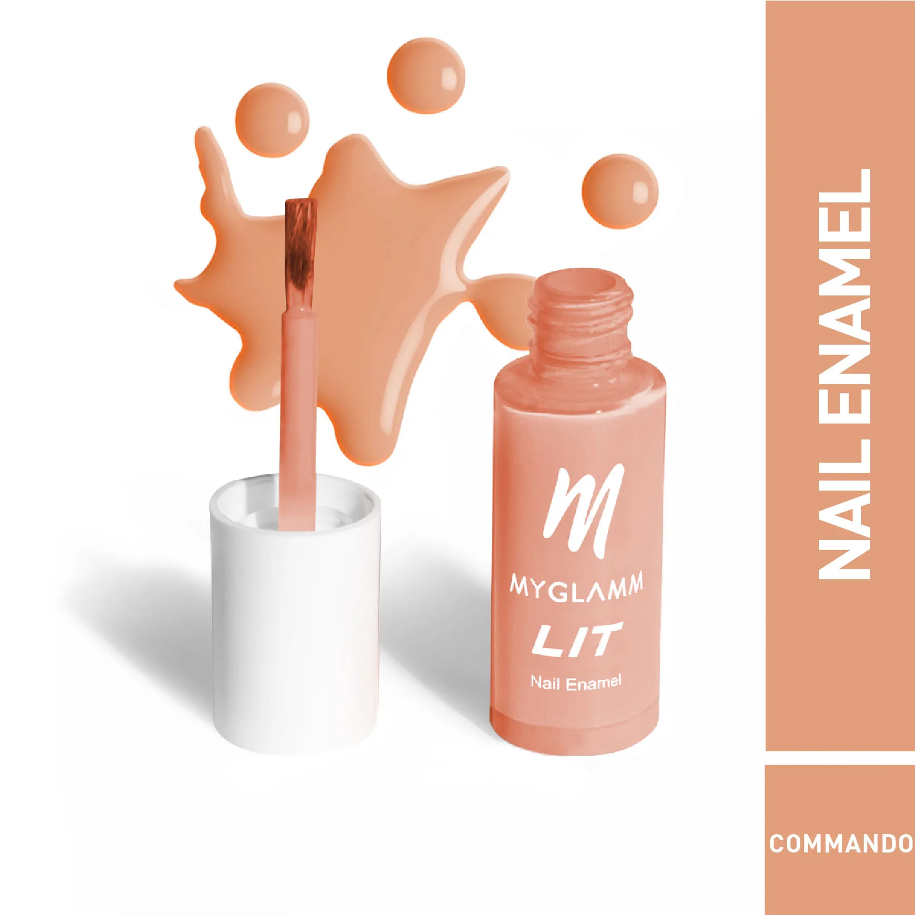 MyGlamm LIT Nail Enamel - Commando