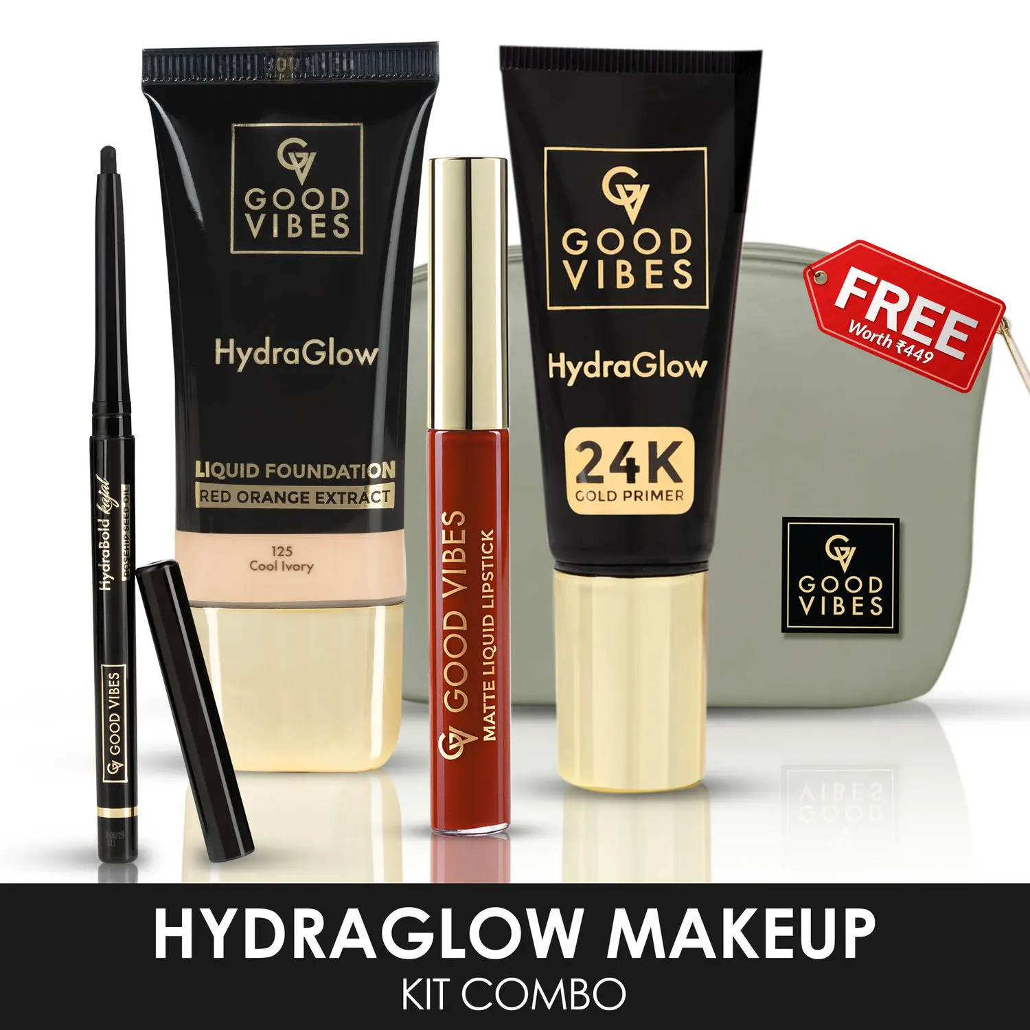 Hydra Glow Makeup Kit Combo: Get Ready to Slay Every Day (Free Pouch)