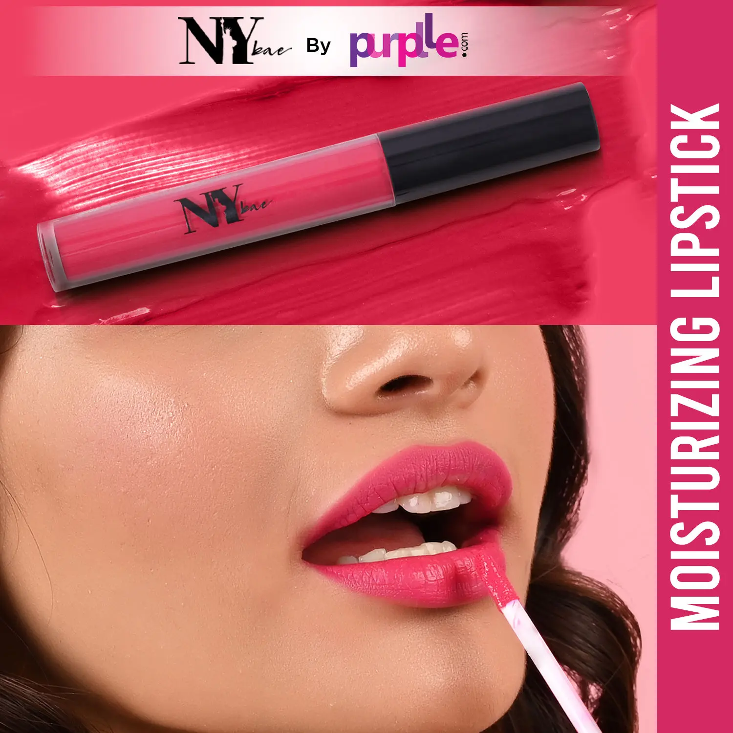 NY Bae Moisturizing Liquid Lipstick - The Big Finale 45 (2.7 ml) | Pink | Matte Finish | Enriched with Vitamin E | Highly Pigmented | Non-Drying | Lasts Upto 12+ Hours | Weightless | Vegan | Cruelty & Paraben Free