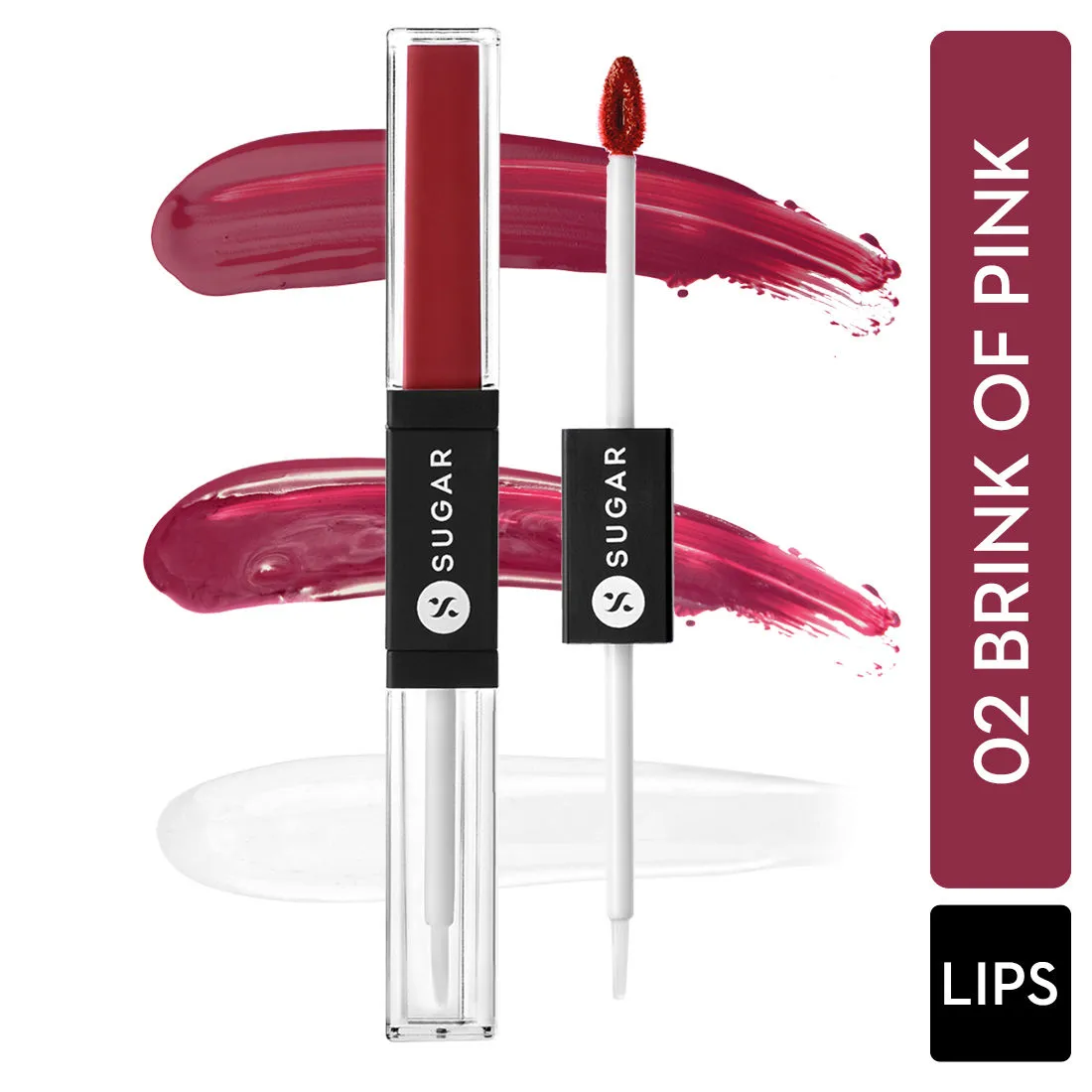 SUGAR Smudge Me Not Lip Duo - 02 Brink Of Pink (Plum Rose)