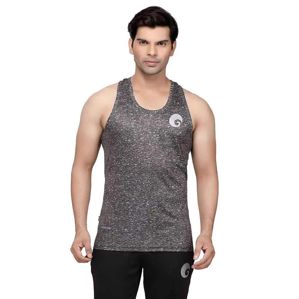 Omtex Sublimated Gym Tank - Classique-01,  Black  XXL