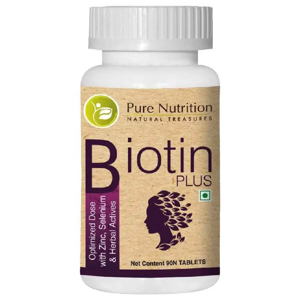 Pure Nutrition Biotin Plus 10000 mcg,  90 tablet(s)  Unflavoured