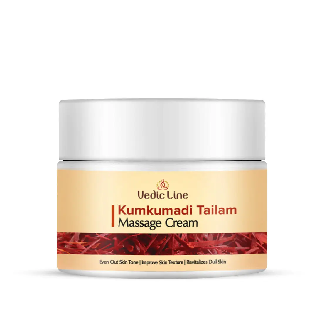 Vedicline Kumkumadi Tailam Face Cream Improve Skin Elasticity & Texture With Almond Oil And Argan Oil For Skin Rejuvenation, 100ml