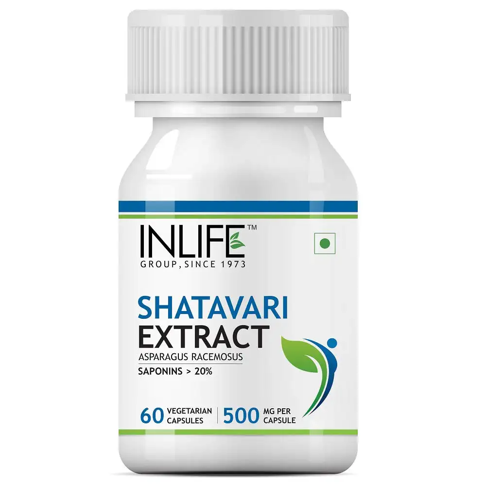 INLIFE Shatavari Extract 500 mg,  60 capsules