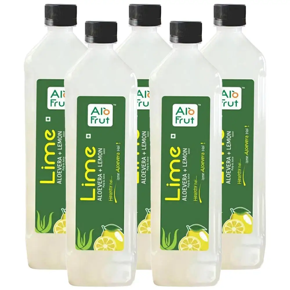 Alo Frut Lime Aloevera Juice,  0.200 L  Lime (Pack of 5)