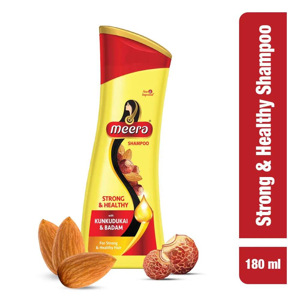 Meera Strong and Healthy Shampoo, With Goodness Of Kunkudukai and Badam