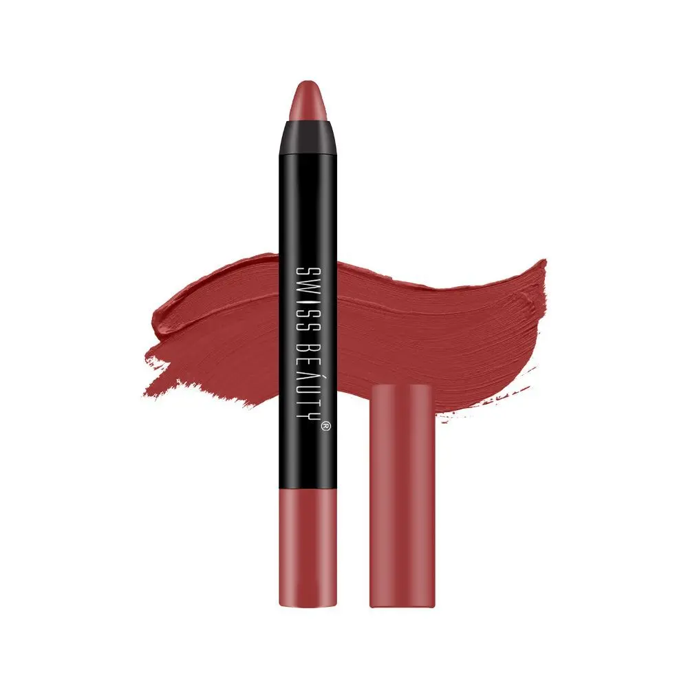 Swiss Beauty Stay on Matte Crayon Lipstick SB-214-20 (Crayon) 3.5g