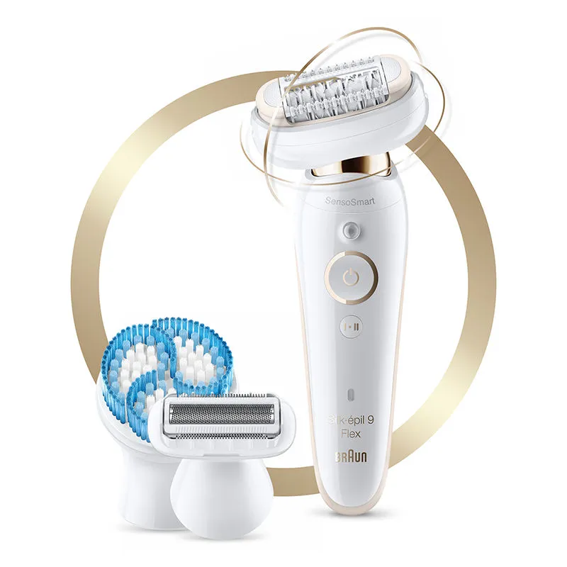 Braun Silk-epil 9 Flex 9-010, Epilator With Fully Flexible Head+deep Body Exfoliation