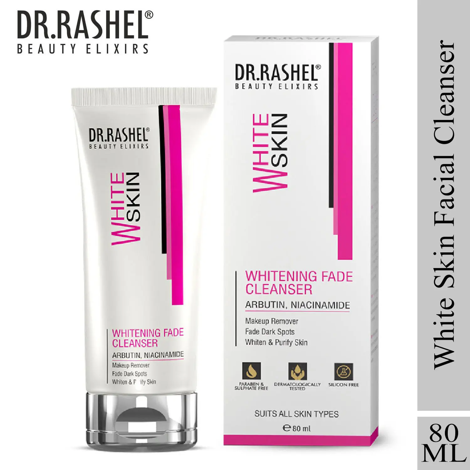 Dr.Rashel White Skin Whitening Fade Cleanser With Arbutin And Niacinamide (80ml)