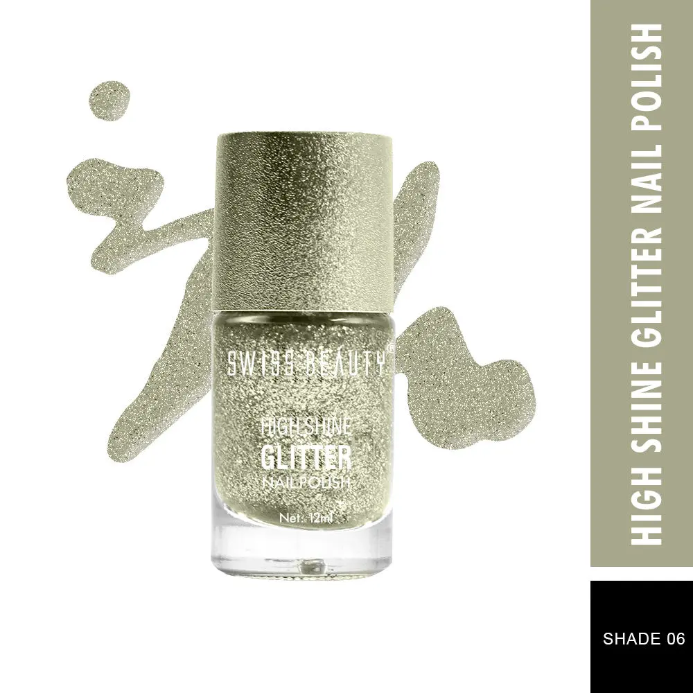 Swiss Beauty High Shine Glitter Nail Polish 6 (12 ml)