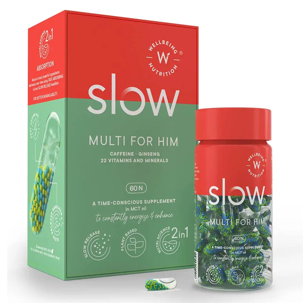 Wellbeing Nutrition Slow Multi For Him,  60 capsules  Unflavoured