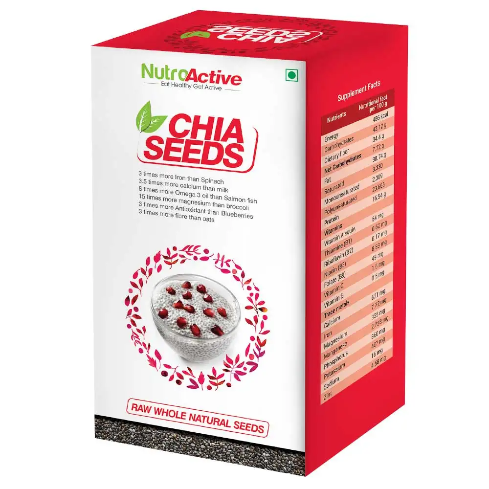 NutroActive Chia Seeds,  250 g  Unflavoured