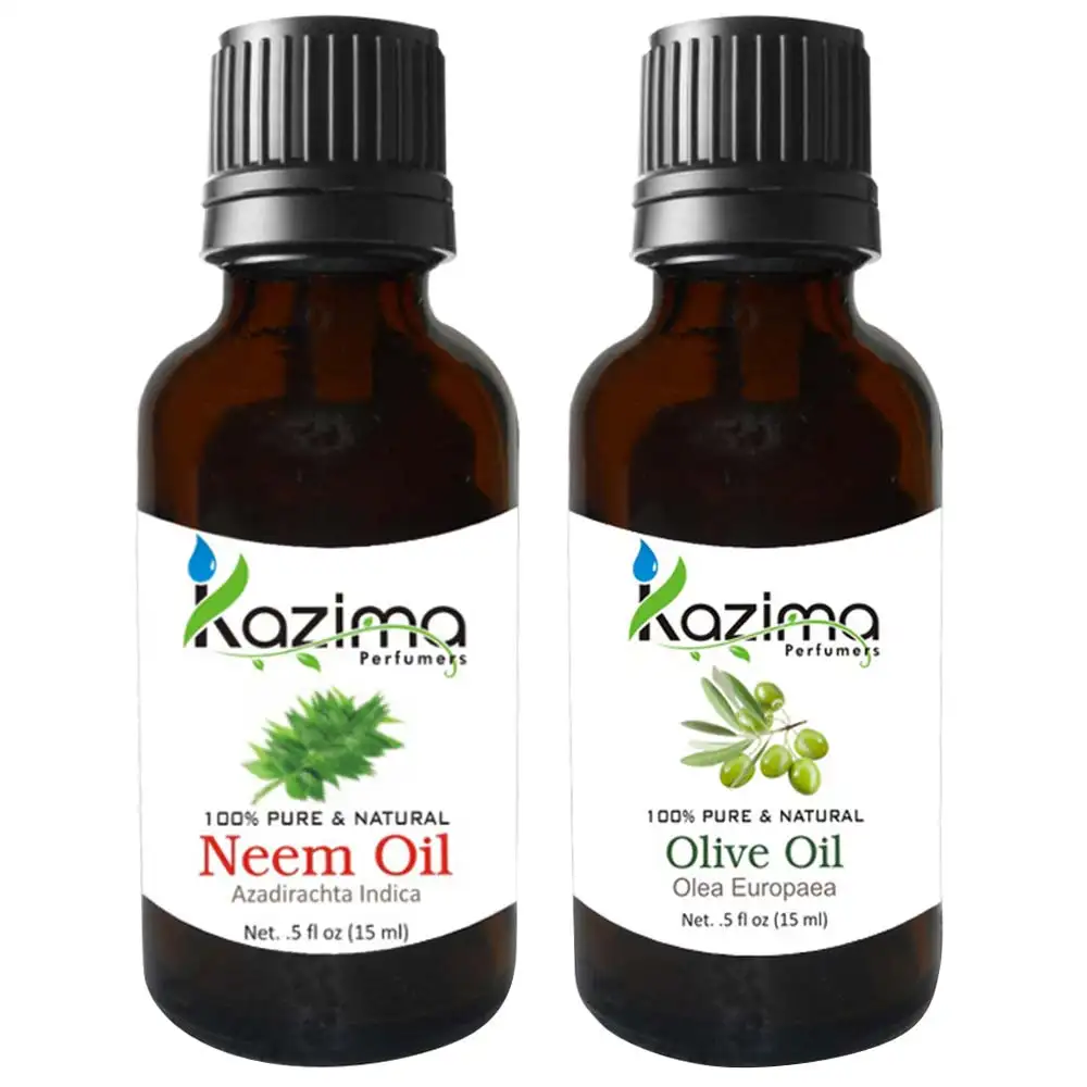 Kazima Neem & Olive Oil (Each 15ml) Combo,  2 Piece(s)/Pack  All Type Hair & Skin