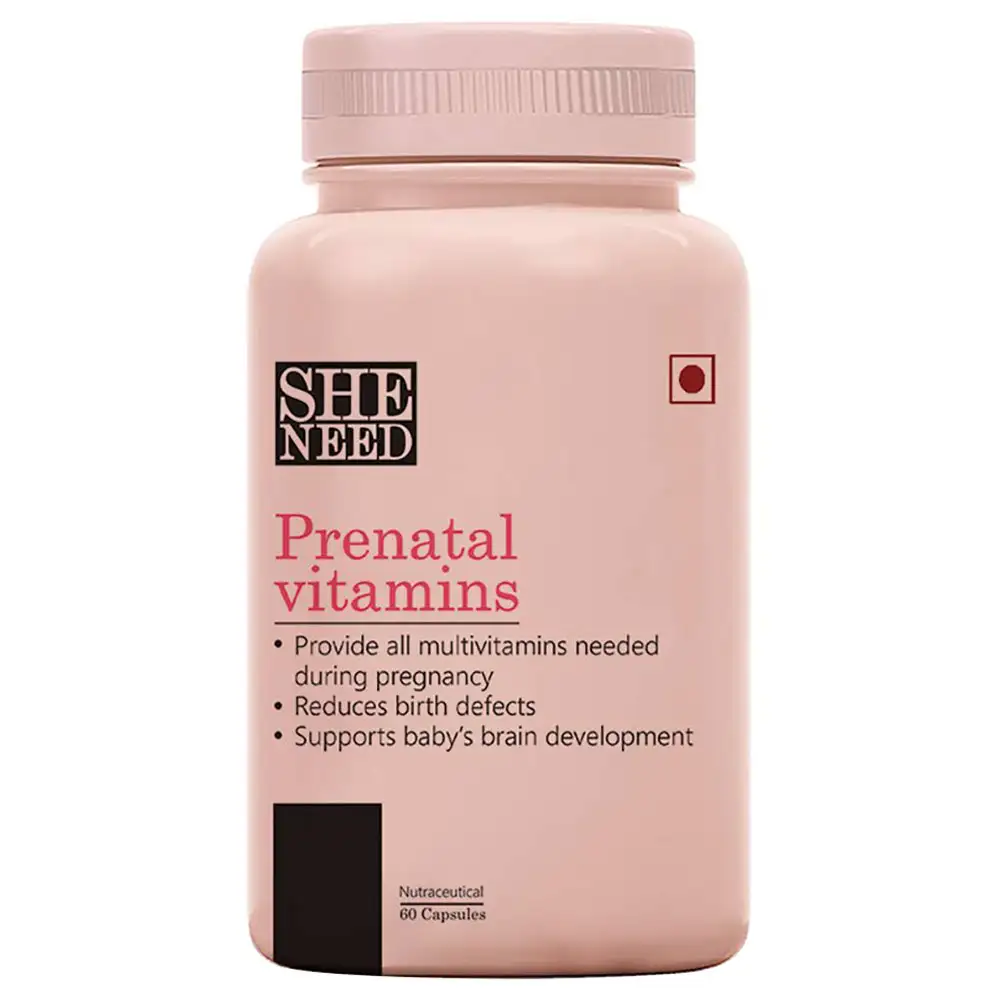 SheNeed Prenatal Vitamins,  60 tablet(s)  Unflavoured