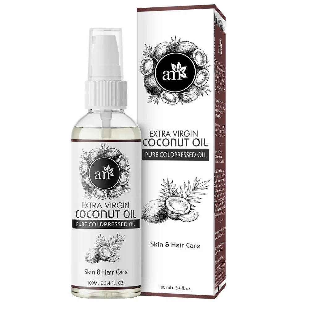 AromaMusk Organic 100% Pure Cold Pressed Extra Virgin Coconut Oil For Hair And Skin