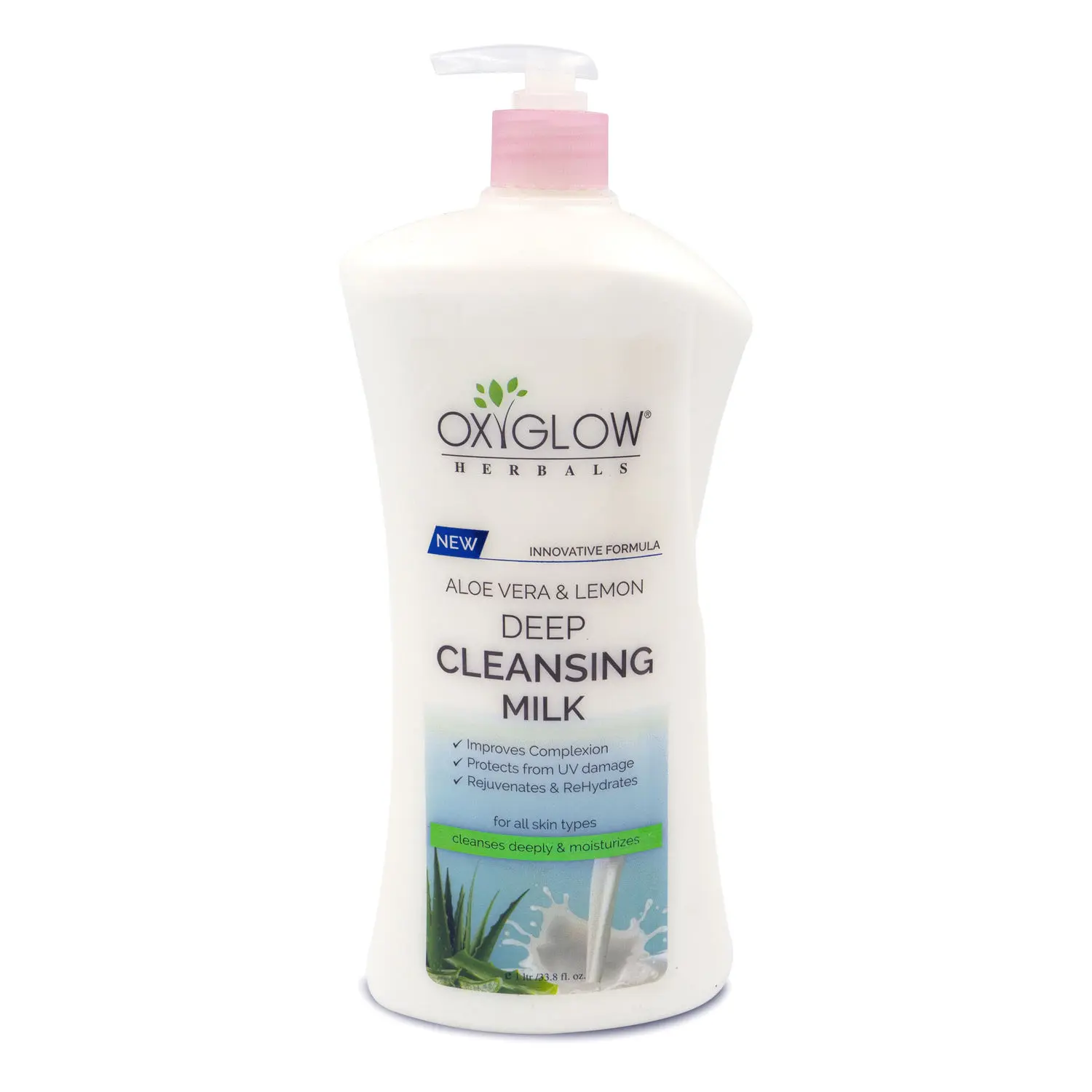 OxyGlow Herbals Deep Cleansing Milk|Removes | Makeup &Impurities| Nourishes skin | Makeup Remover-1000g|Pack of 1