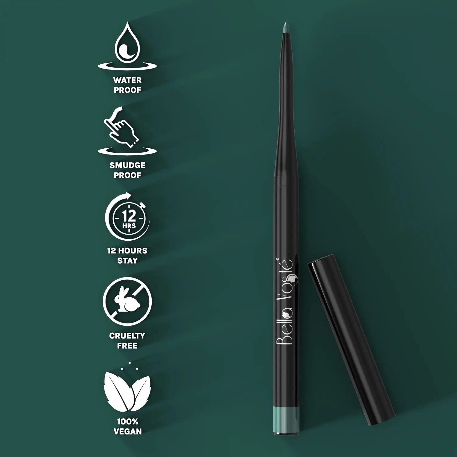 Bella Voste Intense Eyeliner Kajal Green (Grand Rapid) (0.25 g)