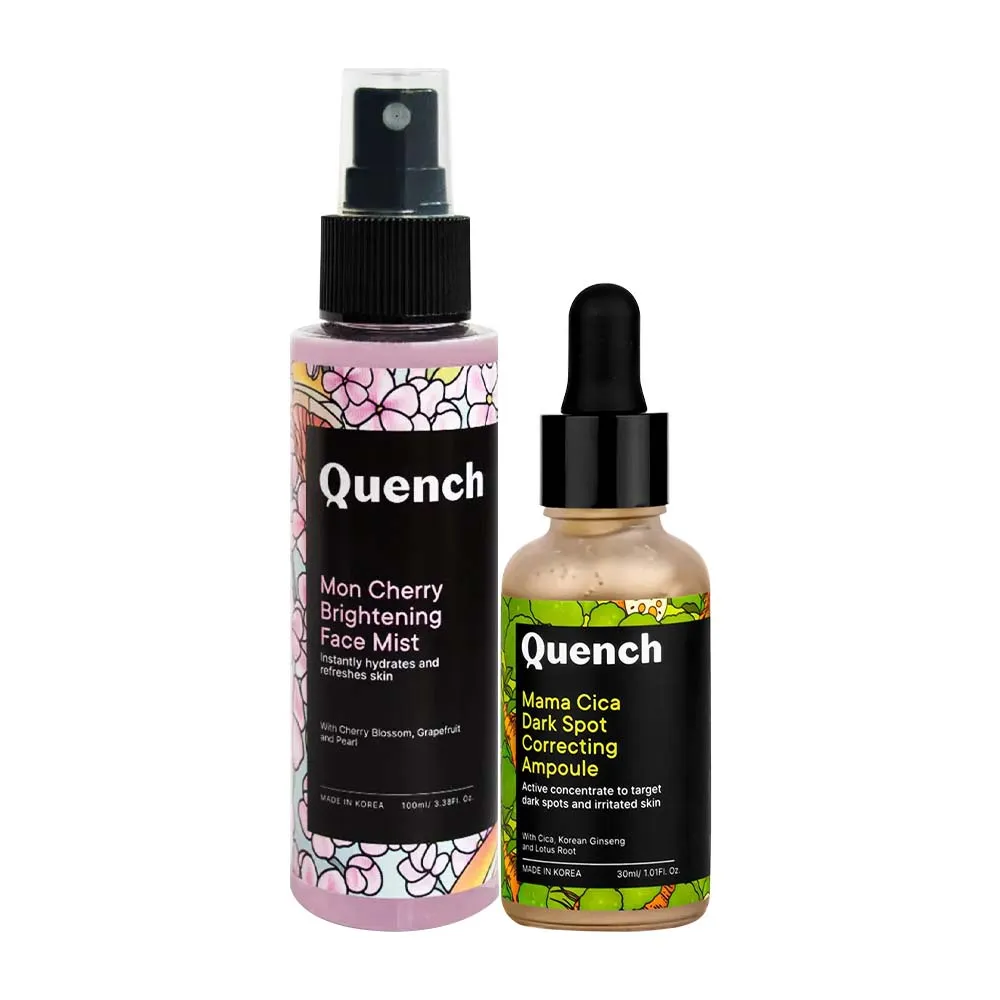 Quench Botanics Mama Cica Dark Spot Correcting Ampoule With Mon Cherry Brightening Face Mist