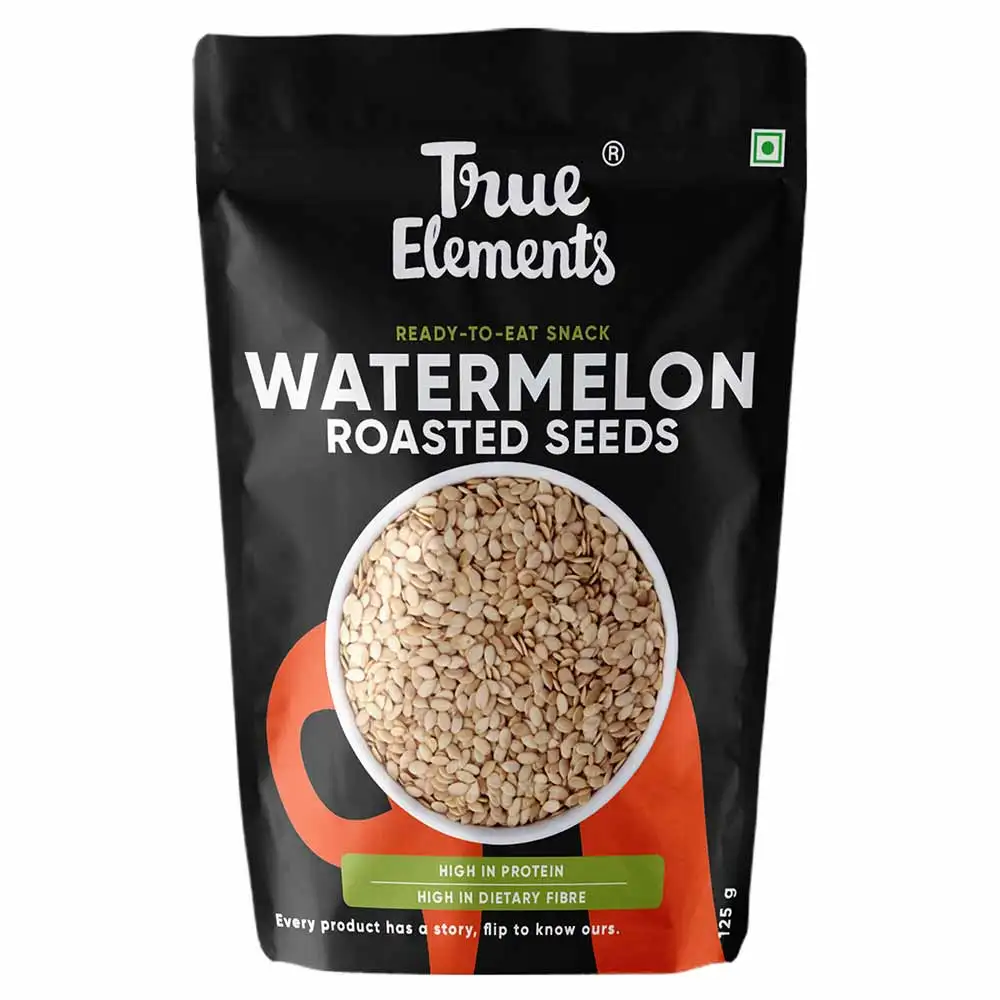 True Elements Roasted Watermelon Seeds,  Natural  0.125 kg