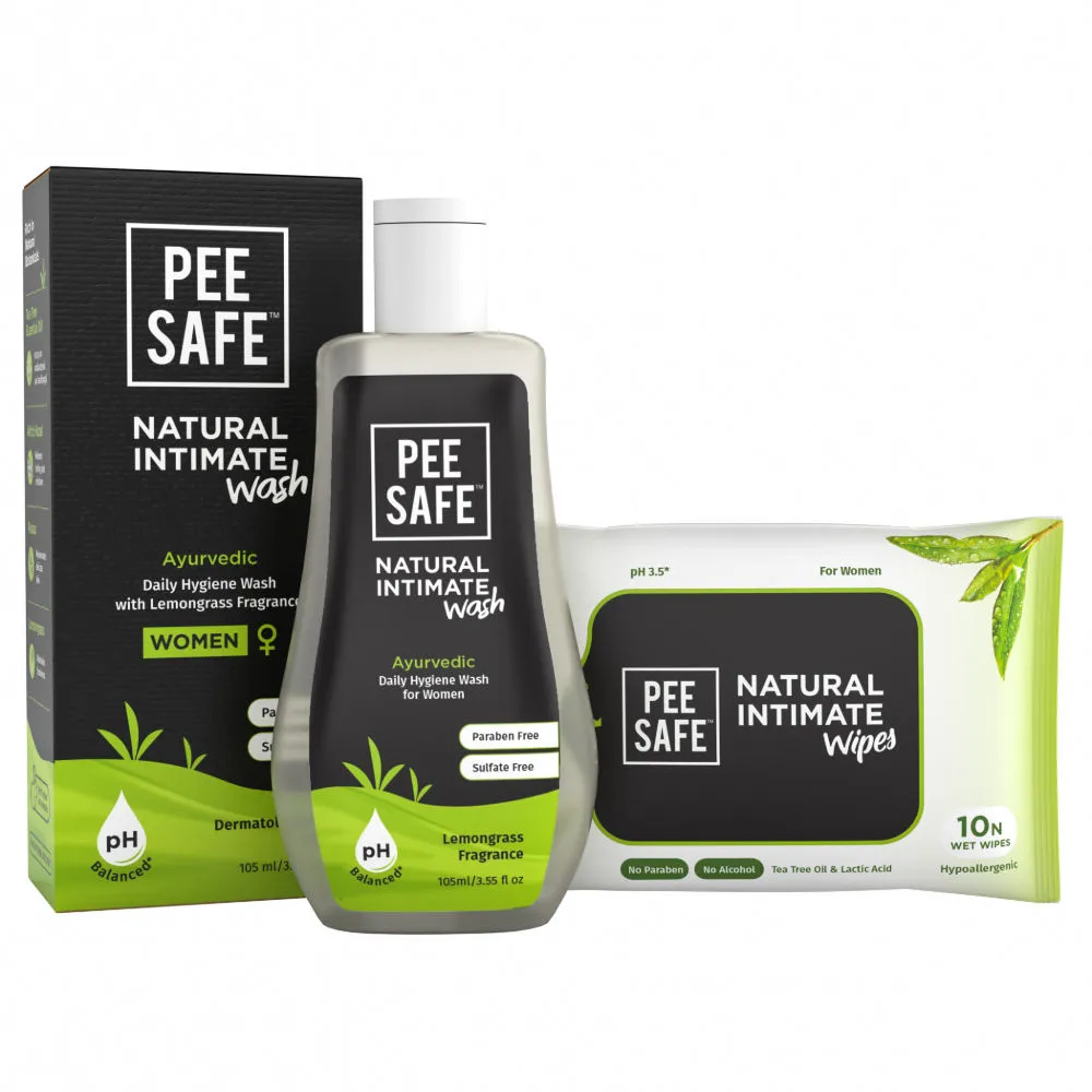 Pee Safe Intimate Wash Women & Intimate Wipes