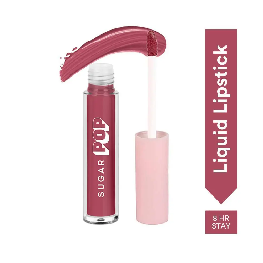 SUGAR POP Liquid Lipstick - 06 Rose (Purpulish Pink) – 3.5 ml – Velvet Matte Texture, Non-drying Formula, Transfer Proof, Long Lasting, Rich Hydrating Pigment l All Day Wear Lipstick for Women