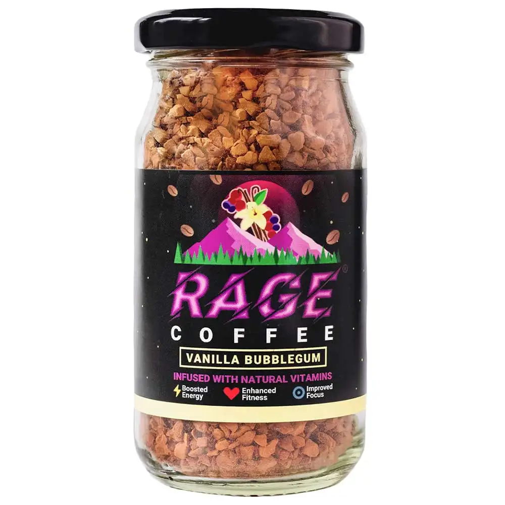 Rage Coffee Premium Arabica Instant Coffee,  50 g  Vanilla Bubblegum