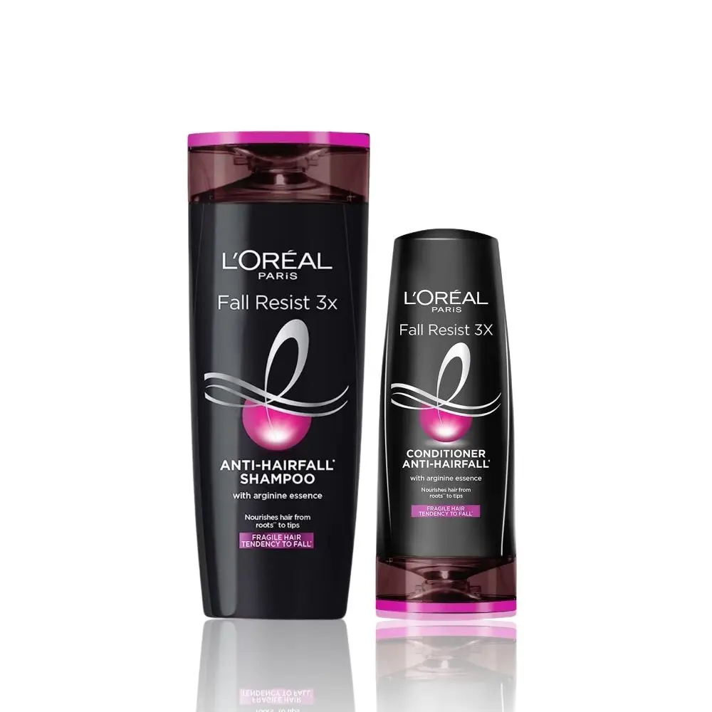 L'Oreal Paris Anti- Hair Fall Duo ( Anti-Hair Fall Shampoo (180 ml), Fall Resist 3X Anti Hair Fall Conditioner (180 ml))