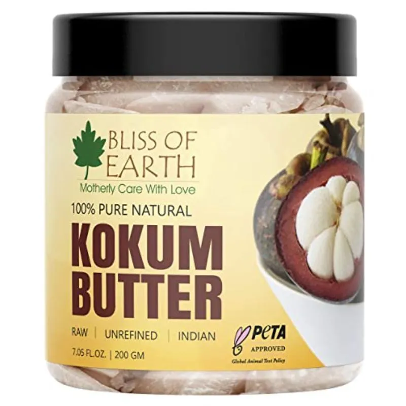 Bliss Of Earth 100% Pure Natural Kokum Butter Jar - Raw & Unrefined