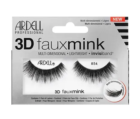 Ardell 3D Faux Mink Eyelash 854 Black - 67450