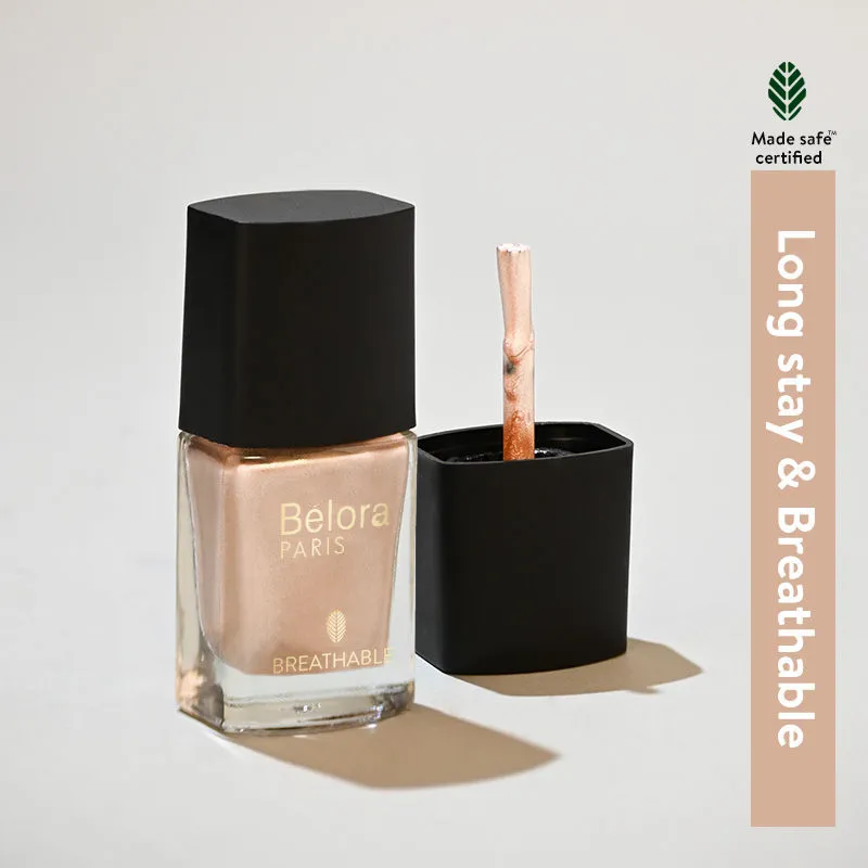 Belora Paris Breathable Made Safe Longstay Nail Polish - 4 Peachy Love