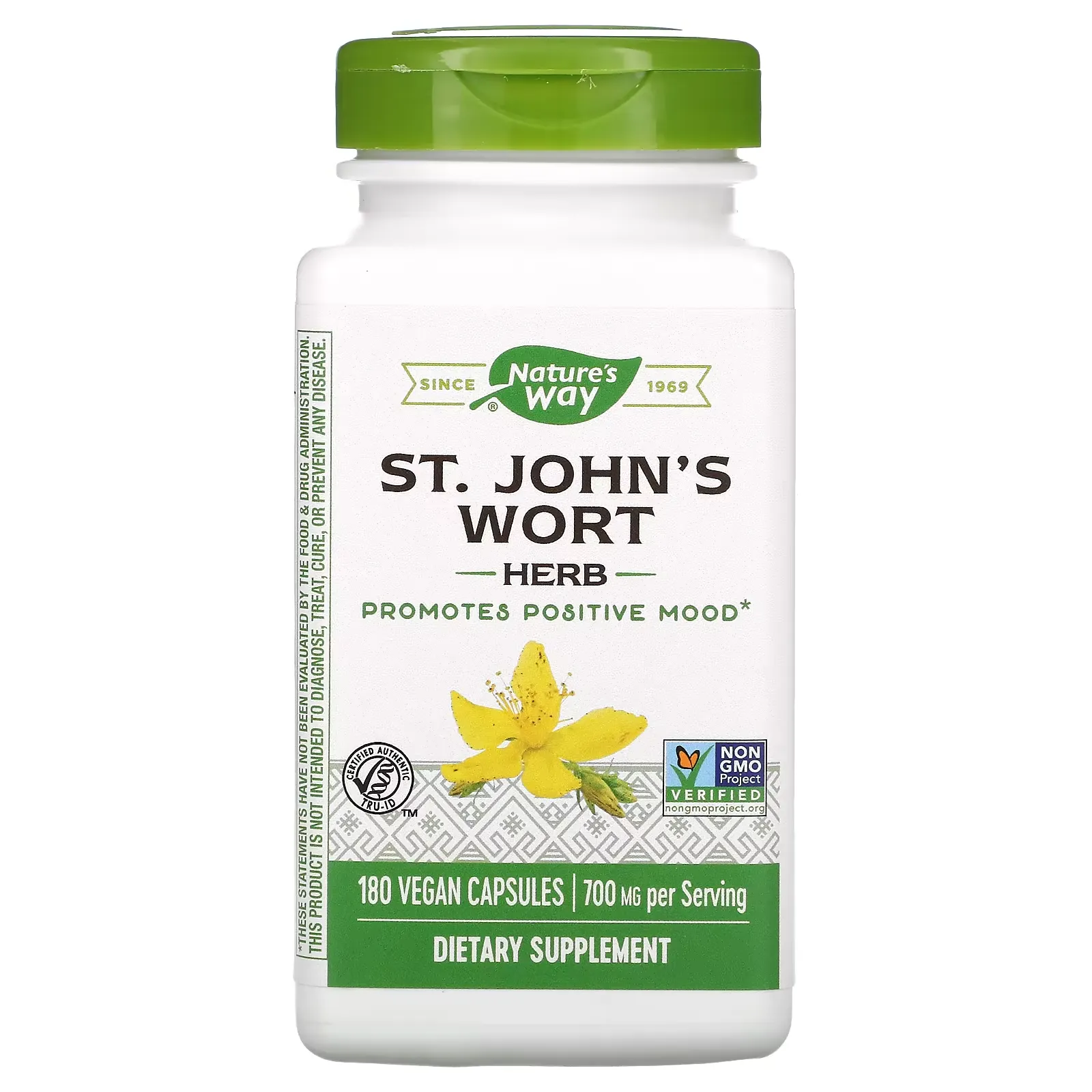 St. John's Wort Herb, 350 mg, 180 Vegan Capsules