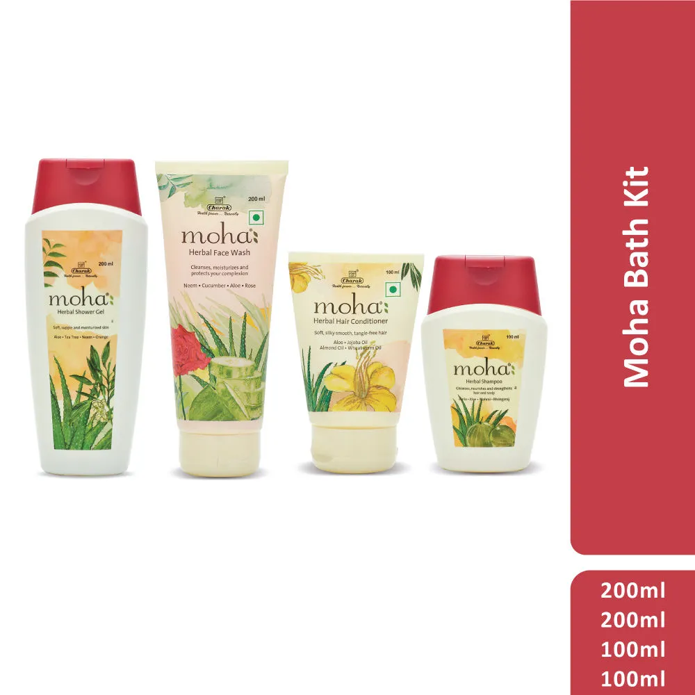 Moha Bath Kit - Face Wash + Shower Gel + Shampoo + Conditioner