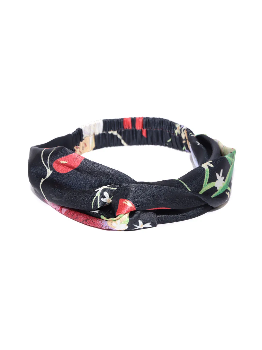 Blueberry Black Colour Floral Print Hairband