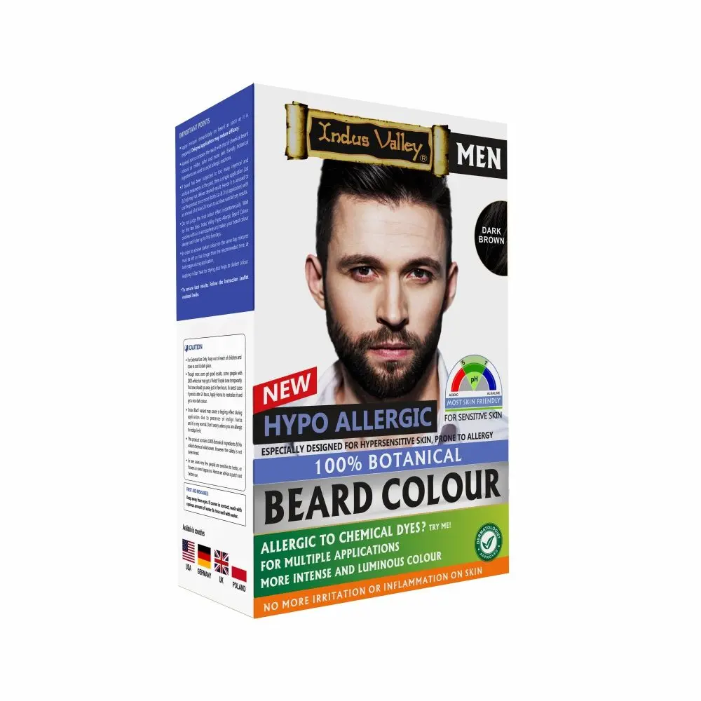 Indus valley men Hypo allergic Beard colour Dark brown